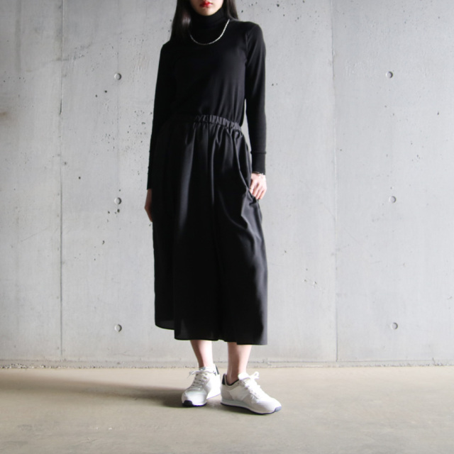 FANTASTICDAYS （ファンタスティックデイズ） [ POSTSKIRT ] ポリエステルローン 裏地付き イージーパンツスカート (GREEN) (BLACK)