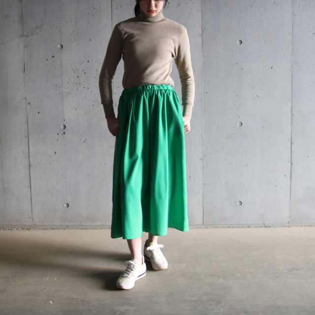 FANTASTICDAYS （ファンタスティックデイズ） [ POSTSKIRT ] ポリエステルローン 裏地付き イージーパンツスカート (GREEN) (BLACK)