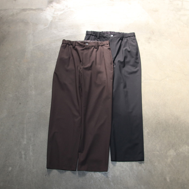 FANTASTICDAYS （ファンタスティックデイズ） [ UNCREASE-M ] ポリエステルツイルストレッチ イージースラックス (BROWN) (BLACK)