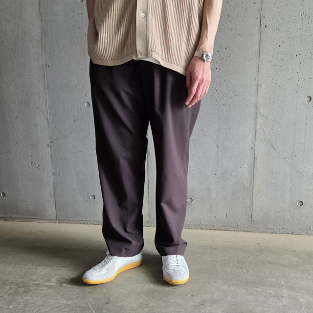 FANTASTICDAYS （ファンタスティックデイズ） [ UNCREASE-M ] ポリエステルツイルストレッチ イージースラックス (BROWN) (BLACK)