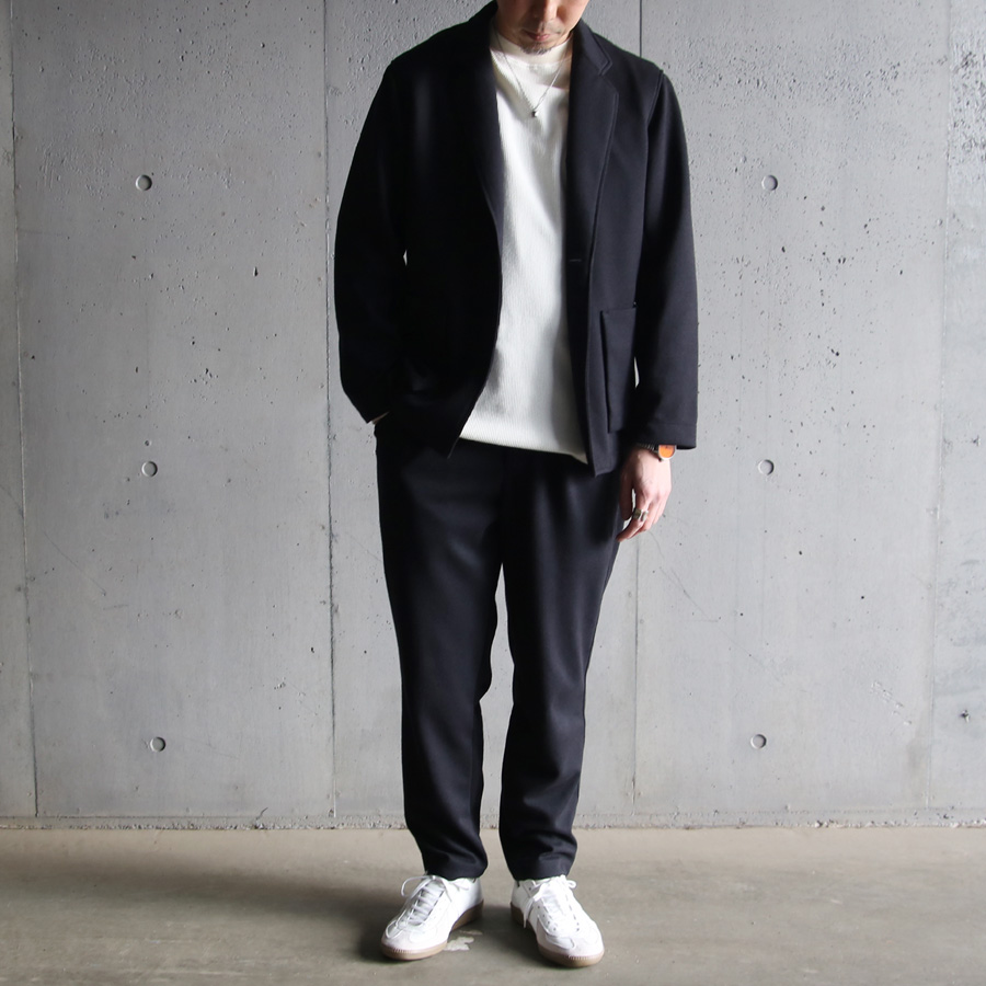 CURLY / CURLY& Co. (カーリー) 231-43022 [ BOUCLE TAPERED TROUSERS ] ブークレーダンボールニット(ライト) テーパードトラウザーズ (BLACK)