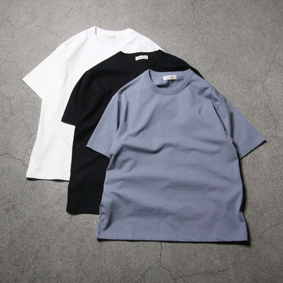 alvana (アルヴァナ) ACS-C010 [ FADE CENTER SEAM S/S TEE SHIRTS ] フェードセンターシーム ショートスリーブ クルーネック TEE シャツ (WHITE)