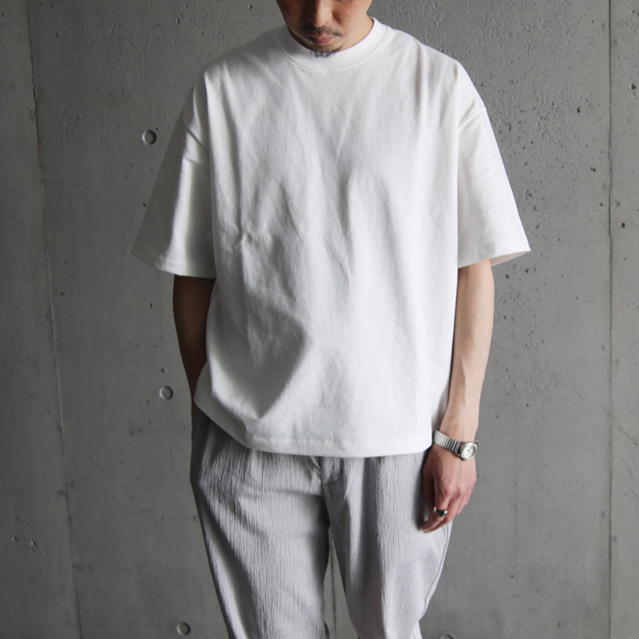 alvana (アルヴァナ) ACS-C001 [ 空防 S/S TEE SHIRTS ] 空紡天竺 ショートスリーブ クルーネック TEE シャツ (WHITE)