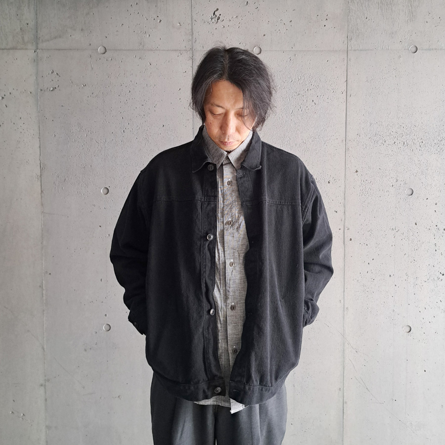 alvana (アルヴァナ) ALV-90112 [ NATURAL TWILL SHORT JACKET ] ナチュラルショートジャケット (BLACK)