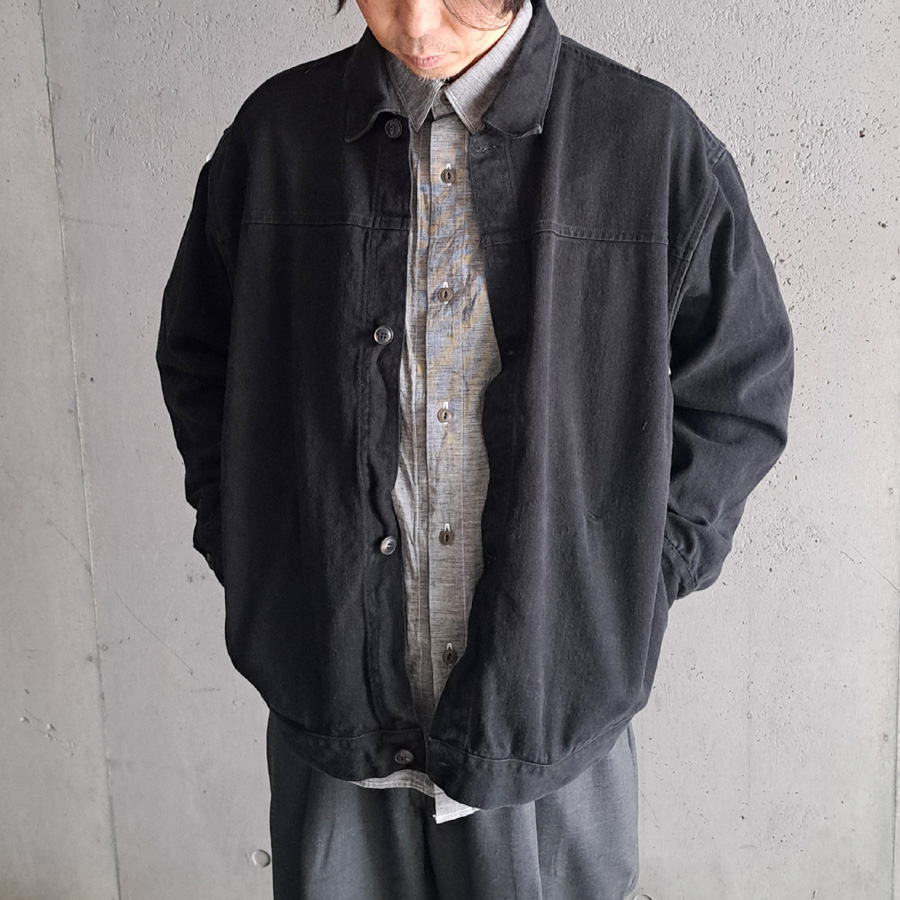 alvana (アルヴァナ) ALV-90112 [ NATURAL TWILL SHORT JACKET ] ナチュラルショートジャケット (BLACK)