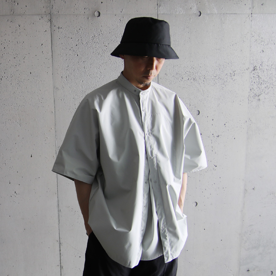 BETA POST (ベータ ポスト) PONCHO SHIRT / BC2W SH-12 / 3レイヤー ハーフスリーブ シャツ (LIGHT GRAY) 