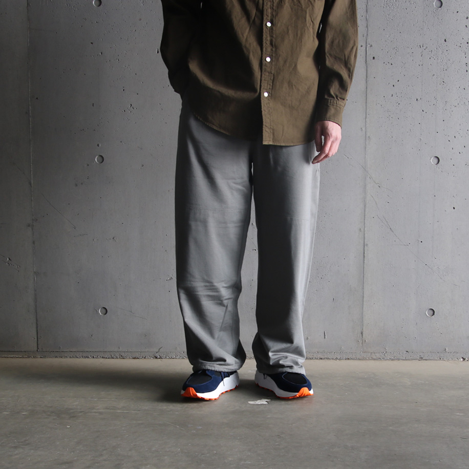 CURLY / CURLY& Co. (カーリー) 231-43031 [ HIGH GAUGE FRENCH TERRY WIDE PANTS ] ハイゲージミニ裏毛 ワイドパンツ (SMOKE OLIVE)