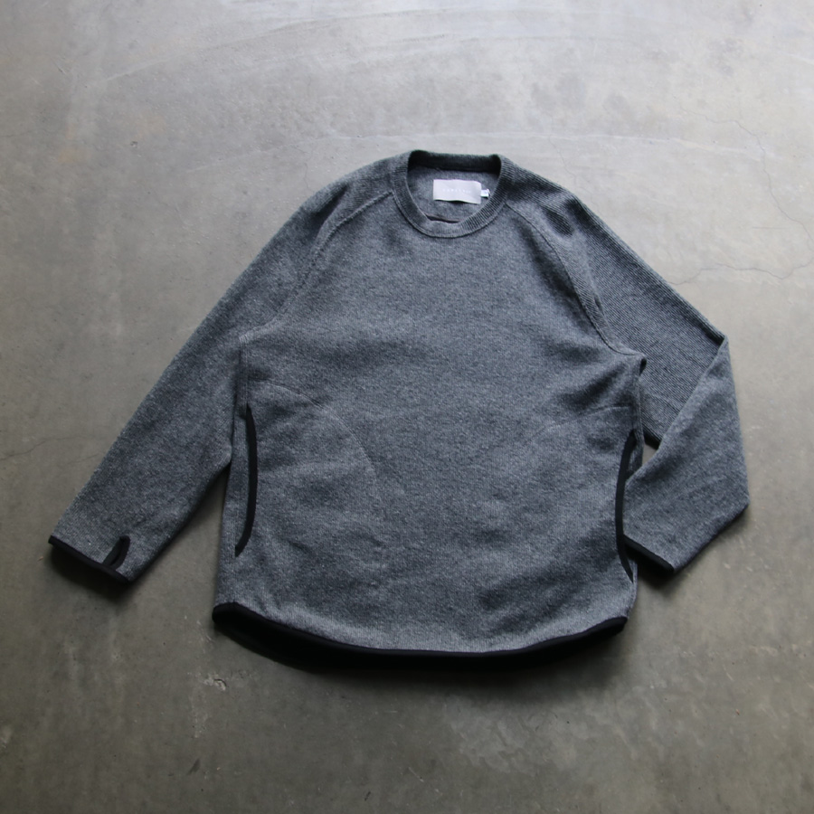 CURLY / CURLY& Co. (カーリー) 233-33102 [ KNIT-SAWN P/O ] クォーターゲージC/Wニット クルーネックプルオーバーセーター (2COLOR)