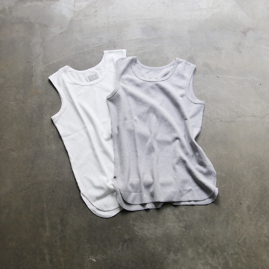 CURLY / CURLY& Co. (カーリー) 223-00071 [ LATTICE TANK TOP ] ワッフルジャージー タンクトップ (LT.GRAY)