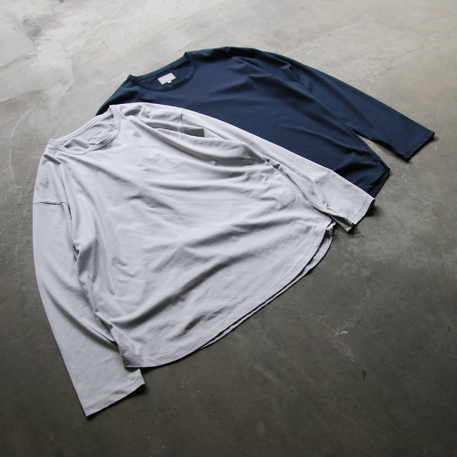 CURLY / CURLY& Co. (カーリー) 223-13081 [ SUPIMA 80/3 L/S TEE ] 80/3スーピマコンパクト天竺 ロングスリーブ Tシャツ (NAVY)