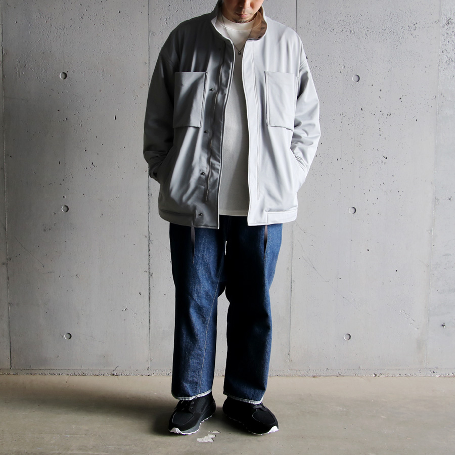 CURLY / CURLY& Co. (カーリー) 231-36021 [ TEXBRID FRENCH TERRY FIELD JACKET ] TEXBRIDハイゲージ裏毛 フィールド ジャケット (GRAY)