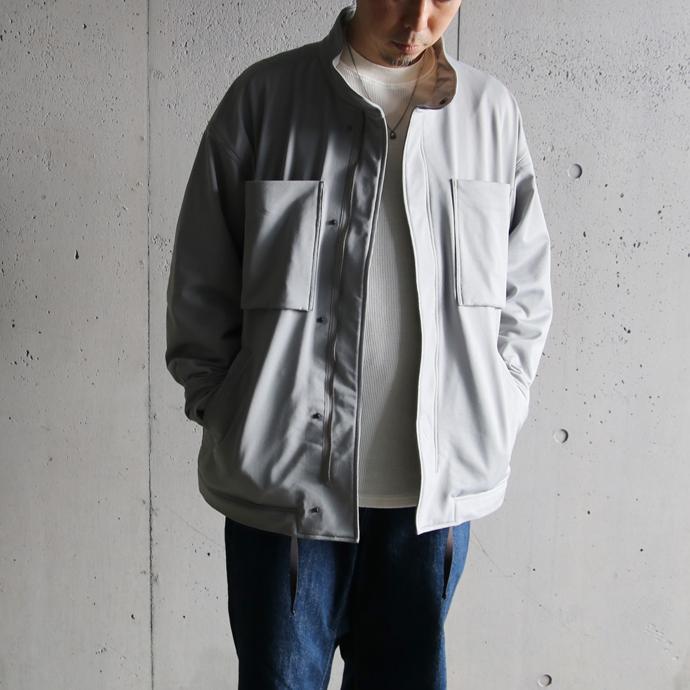 CURLY / CURLY& Co. (カーリー) 231-36021 [ TEXBRID FRENCH TERRY FIELD JACKET ] TEXBRIDハイゲージ裏毛 フィールド ジャケット (GRAY)