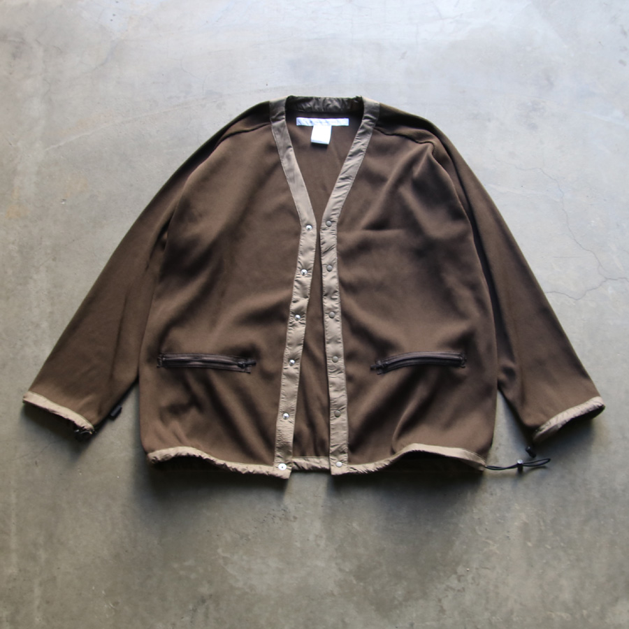 EEL PRODUCTS (イール プロダクツ) E-24502  [スライスカーデ /SLICE CARDIGAN] ポリエステルリブ カーディガン(2COLOR)