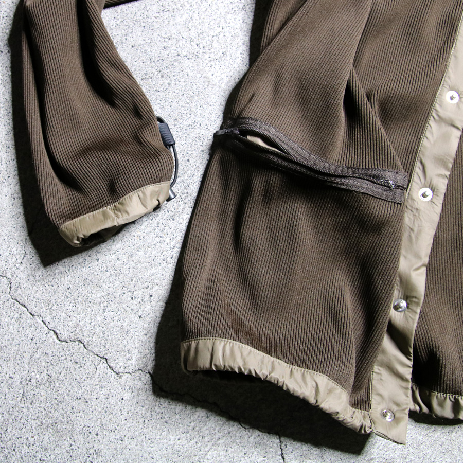 EEL PRODUCTS (イール プロダクツ) E-24502  [スライスカーデ /SLICE CARDIGAN] ポリエステルリブ カーディガン(2COLOR)