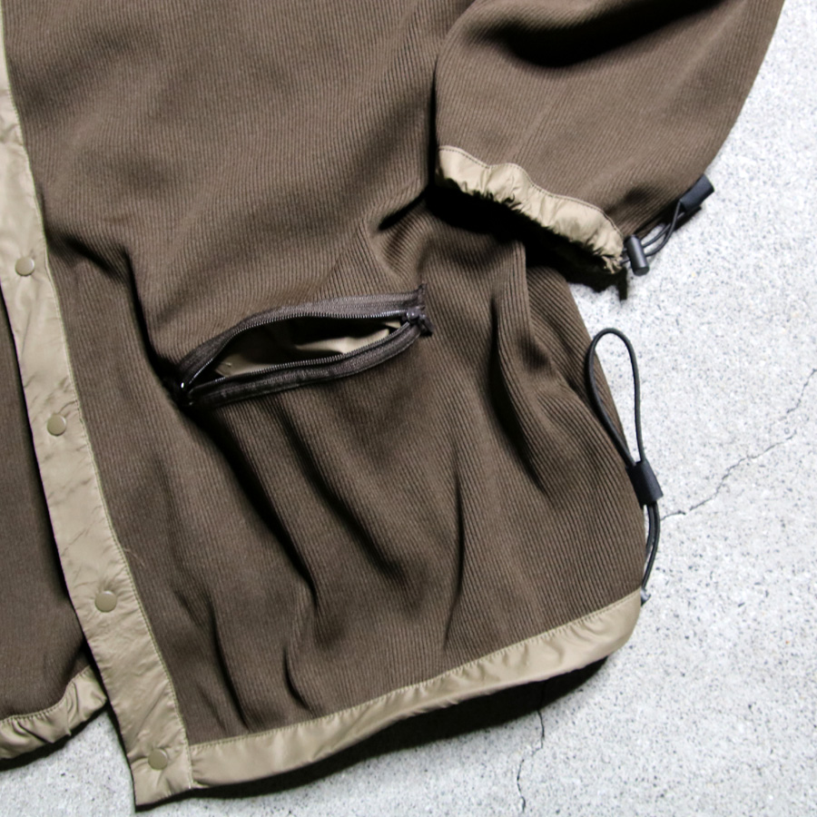 EEL PRODUCTS (イール プロダクツ) E-24502  [スライスカーデ /SLICE CARDIGAN] ポリエステルリブ カーディガン(2COLOR)