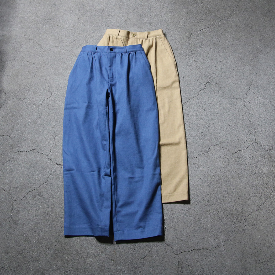 EEL PRODUCTS (イール プロダクツ) E-25203 [ SUN PANTS / サンパンツ ] 強撚コットン・リネン イージーパンツ (BLUE) (BEIGE)