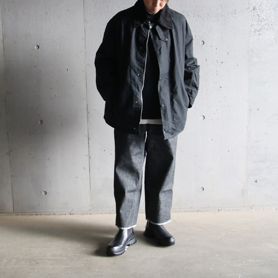 LAMOND (ラモンド) LM-C-190 [HONEYCOMB SWITCHING PULLOVER] ハニカム クルーネックカットソー (BLACK)
