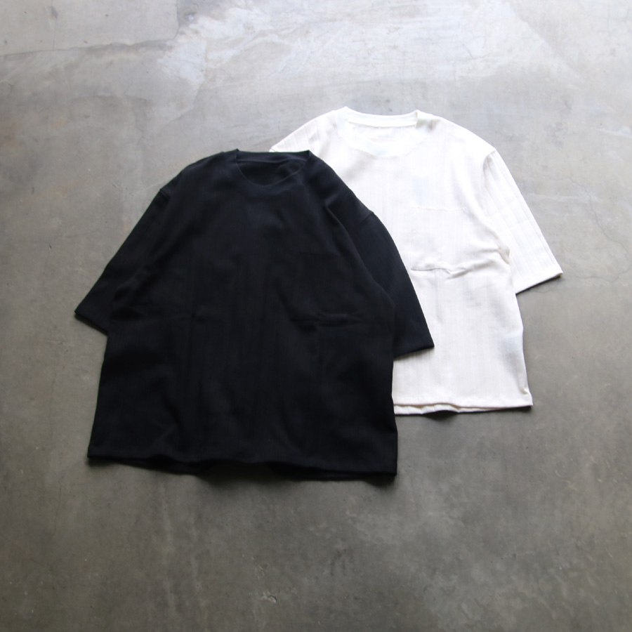 KLASICA (クラシカ) [PAPER] OLD HERRING BONE JERSEYS COTTON(WASHABLE) BOXY SHAPERD TEE / オールドヘリンボーン ジャージ コットン ボックスシルエット リラックス Tシャツ (ECRU)