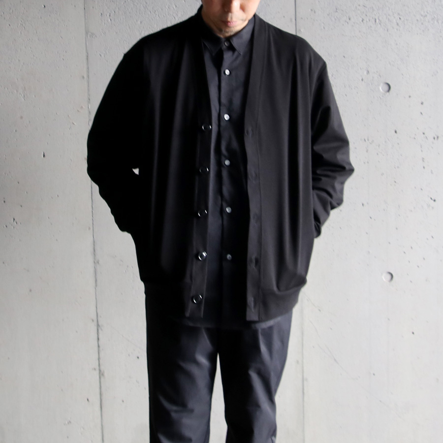 LAMOND (ラモンド) LM-C-183-CT [HEAVY JERSEY CARDIGAN] ヘビージャージーカーディガン (BLACK) 