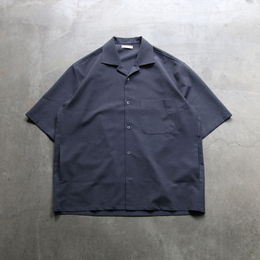 LAMOND (ラモンド) LM-S-083 [SHARI SHIRTS] オープンカラー S/S シャツ (CHARCOAL)