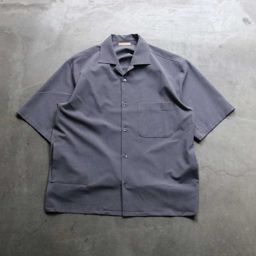 LAMOND (ラモンド) LM-S-083 [SHARI SHIRTS] オープンカラー S/S シャツ (GRAY)