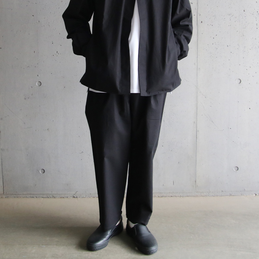 LAMOND (ラモンド) LM-P-101-VI [VINTEGE STRETCH EASY PANTS] ヴィンテージ ストレッチ ワンタック イージーパンツ (BLACK)