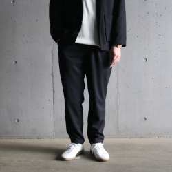 CURLY / CURLY& Co. (カーリー) 231-43022 [ BOUCLE TAPERED TROUSERS ] ブークレーダンボールニット(ライト) テーパードトラウザーズ (BLACK)