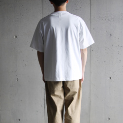 ALV-00180 [ FADE CENTER SEAM S/S TEE SHIRTS ] フェードセンターシーム ショートスリーブ クルーネック TEE シャツ (IVORY)(LIGHT YELLOW)(BLACK)(CHARCOAL)
