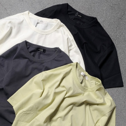 ALV-00180 [ FADE CENTER SEAM S/S TEE SHIRTS ] フェードセンターシーム ショートスリーブ クルーネック TEE シャツ (IVORY)(LIGHT YELLOW)(BLACK)(CHARCOAL)