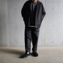 alvana (アルヴァナ) ACS-F001 [ FADE STRETCH HAORI JACKET ] フェードストレッチ ハオリ ジャケット (BLACK)