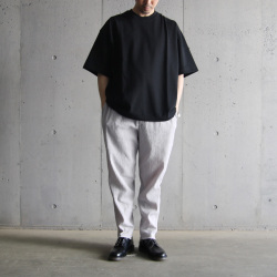 alvana (アルヴァナ) ACS-C001 [ 空防 S/S TEE SHIRTS ] 空紡天竺 ショートスリーブ クルーネック TEE シャツ (BLACK)