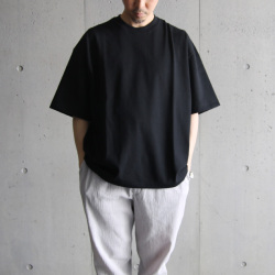 alvana (アルヴァナ) ACS-C001 [ 空防 S/S TEE SHIRTS ] 空紡天竺 ショートスリーブ クルーネック TEE シャツ (BLACK)