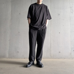 alvana (アルヴァナ) ALV-00127 [ 26/OVERSIZE  TEE SHIRTS ] ライトオンス天竺 オーバーサイズ クルーネック TEE シャツ (BLACK)