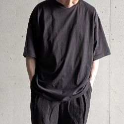 alvana (アルヴァナ) ALV-00127 [ 26/OVERSIZE  TEE SHIRTS ] ライトオンス天竺 オーバーサイズ クルーネック TEE シャツ (BLACK)