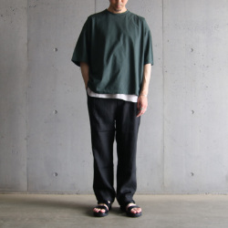 alvana (アルヴァナ) ACS-C008 [ OVERSIZE  TEE SHIRTS ] ライトオンス天竺 オーバーサイズ クルーネック TEE シャツ  (GREEN)