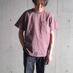 alvana (アルヴァナ) ALV-C0128 [ 空防 CLASSIC PK TEE SHIRTS ] 空紡クラシック クルーネック ポケ TEE  (STONE NAVY) (VINTAGE PINK) (ERATH/PURPLE)