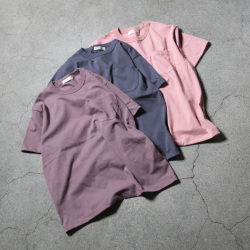 alvana (アルヴァナ) ALV-C0128 [ 空防 CLASSIC PK TEE SHIRTS ] 空紡クラシック クルーネック ポケ TEE  (STONE NAVY) (VINTAGE PINK) (ERATH/PURPLE)