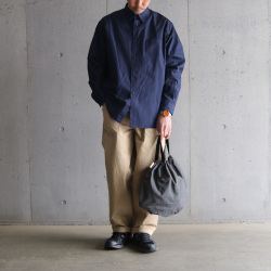 alvana (アルヴァナ) ACS-F004 [ 100/2 WIDE REGULAR SHIRTS ] ワイドレギュラーシャツ (NAVY)