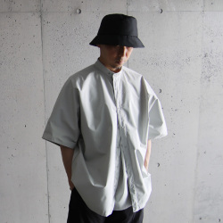 BETA POST (ベータ ポスト) PONCHO SHIRT / BC2W SH-12 / 3レイヤー ハーフスリーブ シャツ (LIGHT GRAY)