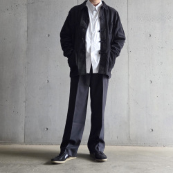  BLEU / BLEU DE CHINE CO. (ブルー)  [ SHANGHAI CODE ]  コーデュロイ チャイナジャケット (BLACK) (BRICK)