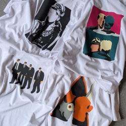 COTTON PAN (コットンパン) MOVIE / [朝食を]
[DOGS][時計][戦場] / クルーネックプリントTシャツ (WHITE)