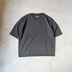CURLY / CURLY& Co. (カーリー) 261-K11042 [ PRIME WOOL WAFFLE TEE ] ウール ワッフルTシャツ (M.GRAY)　(BLACK)