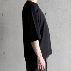 CURLY / CURLY& Co. (カーリー) 261-K11042 [ PRIME WOOL WAFFLE TEE ] ウール ワッフルTシャツ (M.GRAY)　(BLACK)