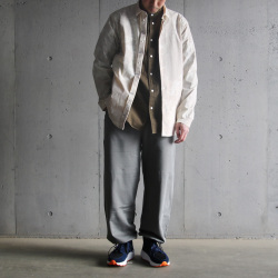 CURLY / CURLY& Co. (カーリー) 231-43031 [ HIGH GAUGE FRENCH TERRY WIDE PANTS ] ハイゲージミニ裏毛 ワイドパンツ (SMOKE OLIVE)