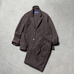 CURLY / CURLY& Co. (カーリー) 26A-7621 [ KNIT DENIM 2 TUCK EZ WIDE PANTS ] ニットデニム ストレッチインレイ 2タック イージーワイドパンツ (CHOCO) 