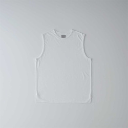 CURLY / CURLY& Co. (カーリー) 252-000423 [ MOIST BRIGHT SLEEVELESS TEE ] モイストブライト スリーブレス Tシャツ  (WHITE)  (BLACK)