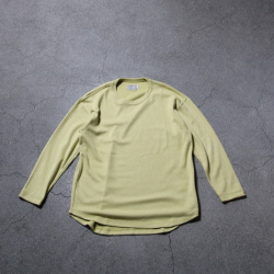 CURLY / CURLY& Co. (カーリー) 253-131014 [ PREMIEREWARM L/S TEE (crew-neck) ] プレミアウォームジャージー ロングスリーブ Tシャツ (クルーネック) (SAND) (DARK PURPLE) (BLACK) (CITRON)