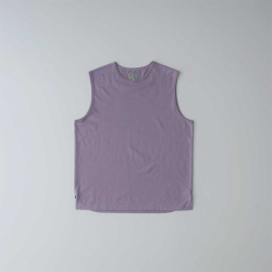 CURLY / CURLY& Co. (カーリー) 252-000424 [ RELAXED COTTON SLEEVELESS TEE ] リラックスド コットン スリーブレス Tシャツ  (LAVENDER)