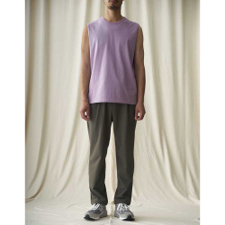 CURLY / CURLY& Co. (カーリー) 252-000424 [ RELAXED COTTON SLEEVELESS TEE ] リラックスド コットン スリーブレス Tシャツ  (LAVENDER)