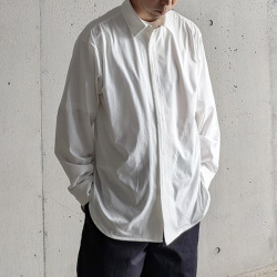 CURLY / CURLY& Co. (カーリー) 261-230222 [ REGULAR COLLAR SHIRT ] レギュラーカラーシャツ (WHITE) (BLUE)